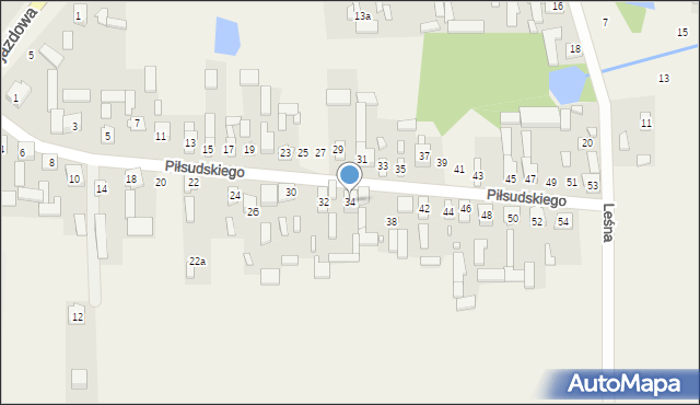 Skrzyńsko, Piłsudskiego Józefa, marsz., 34, mapa Skrzyńsko