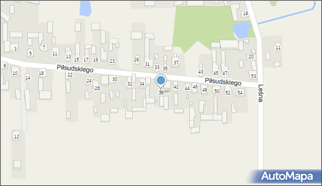 Skrzyńsko, Piłsudskiego Józefa, marsz., 38, mapa Skrzyńsko