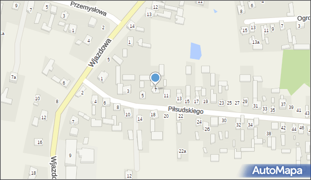 Skrzyńsko, Piłsudskiego Józefa, marsz., 7, mapa Skrzyńsko