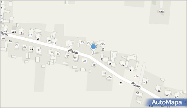 Skulsk, Piaski, 27, mapa Skulsk