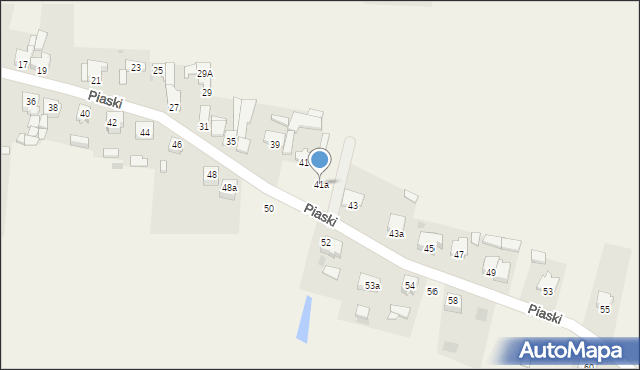 Skulsk, Piaski, 41a, mapa Skulsk