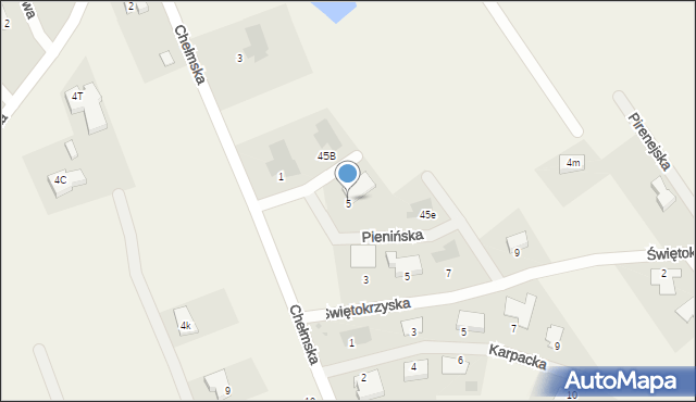 Skwierzynka, Pienińska, 5, mapa Skwierzynka