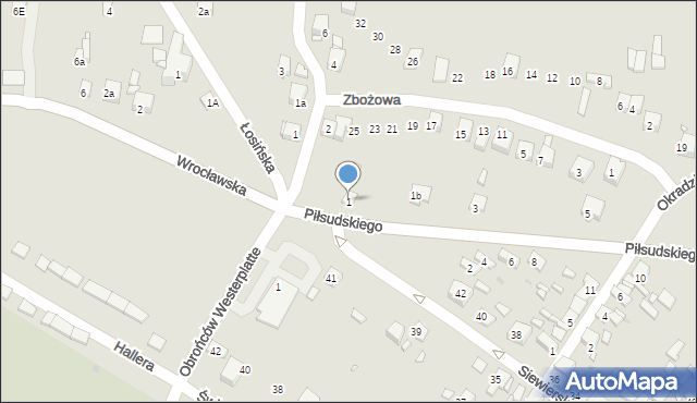 Sławków, Piłsudskiego Józefa, marsz., 1, mapa Sławków