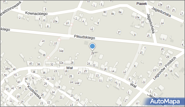Sławków, Piłsudskiego Józefa, marsz., 19, mapa Sławków
