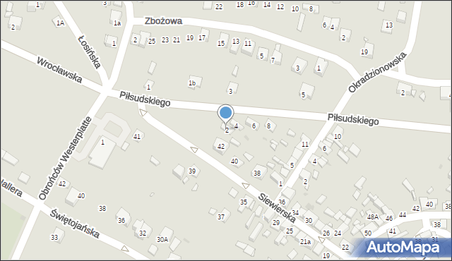 Sławków, Piłsudskiego Józefa, marsz., 2, mapa Sławków