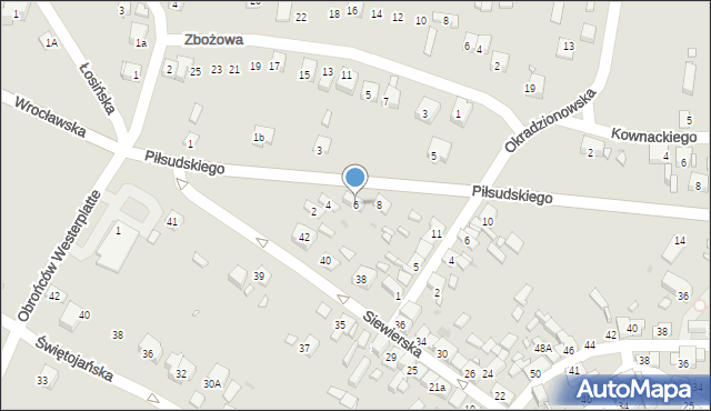 Sławków, Piłsudskiego Józefa, marsz., 6, mapa Sławków