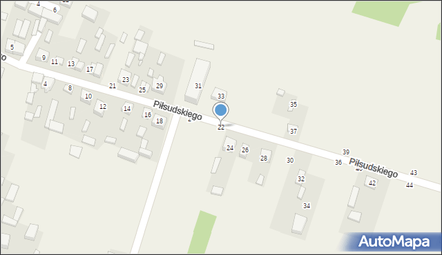 Sławno, Piłsudskiego Józefa, marsz., 22, mapa Sławno
