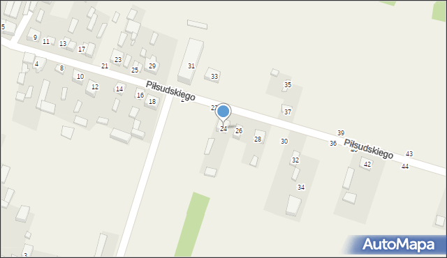 Sławno, Piłsudskiego Józefa, marsz., 24, mapa Sławno