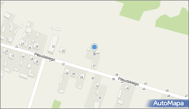 Sławno, Piłsudskiego Józefa, marsz., 35, mapa Sławno