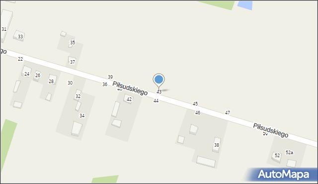 Sławno, Piłsudskiego Józefa, marsz., 43, mapa Sławno