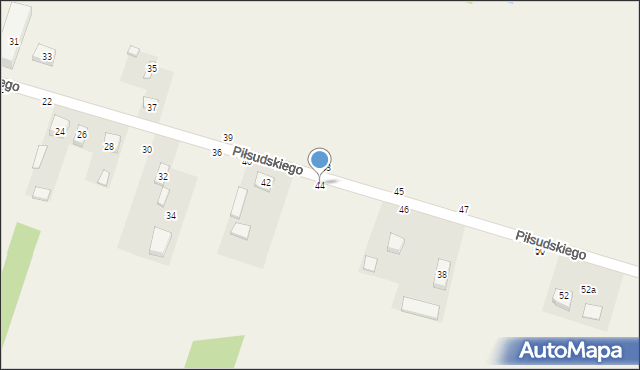 Sławno, Piłsudskiego Józefa, marsz., 44, mapa Sławno