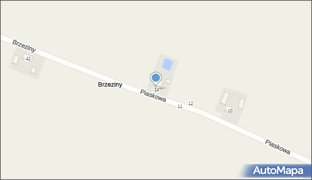 Śleszyn, Piaskowa, 14, mapa Śleszyn