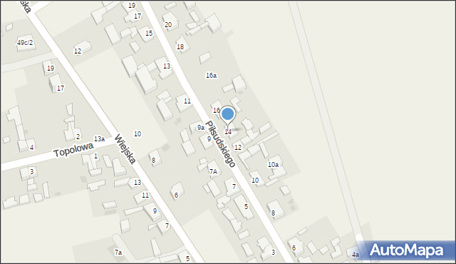 Słońsk, Piłsudskiego Józefa, marsz., 14, mapa Słońsk