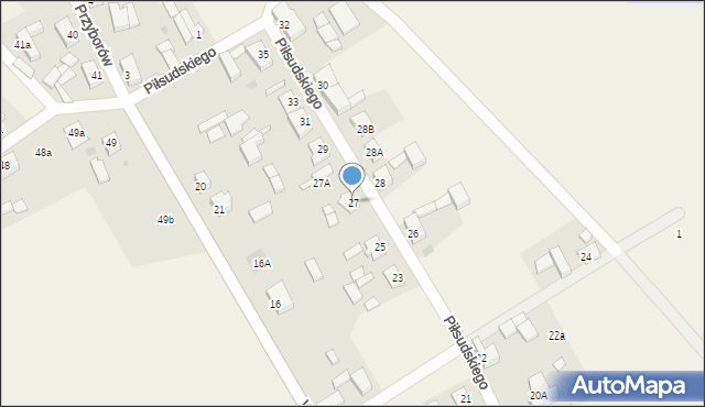 Słońsk, Piłsudskiego Józefa, marsz., 27, mapa Słońsk