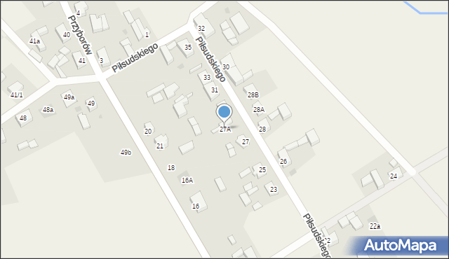 Słońsk, Piłsudskiego Józefa, marsz., 27A, mapa Słońsk