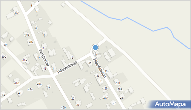 Słońsk, Piłsudskiego Józefa, marsz., 32, mapa Słońsk