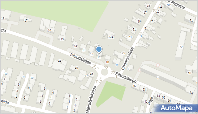 Słupsk, Piłsudskiego Józefa, marsz., 11, mapa Słupska