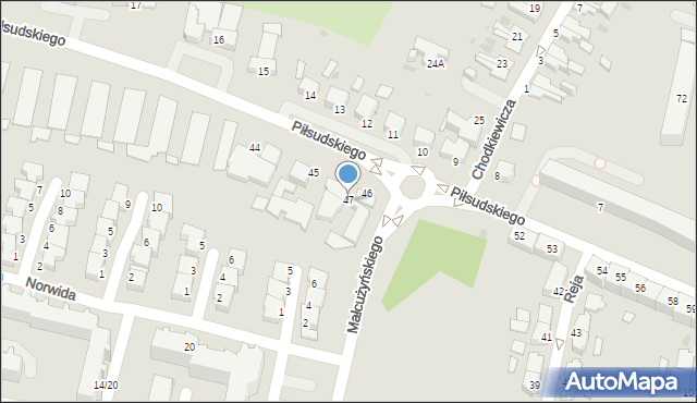 Słupsk, Piłsudskiego Józefa, marsz., 47, mapa Słupska