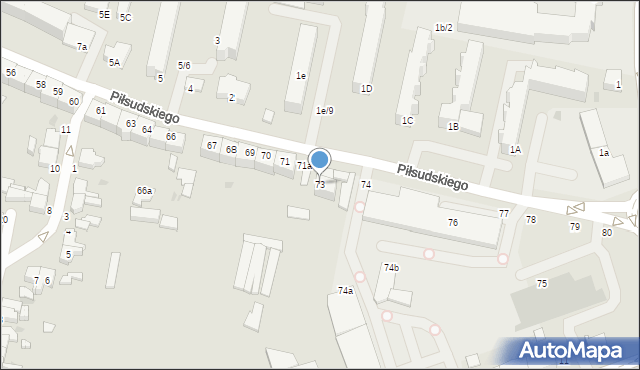 Słupsk, Piłsudskiego Józefa, marsz., 73, mapa Słupska