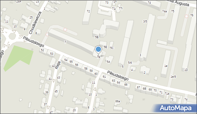 Słupsk, Piłsudskiego Józefa, marsz., 7a, mapa Słupska