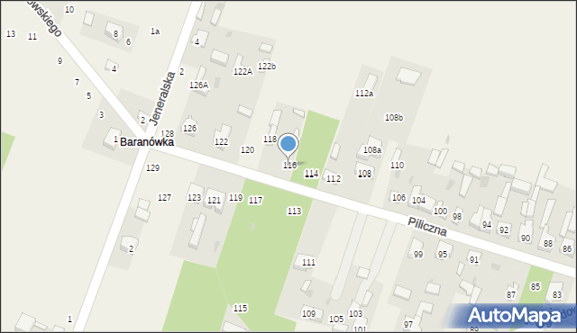 Smardzewice, Piliczna, 116, mapa Smardzewice