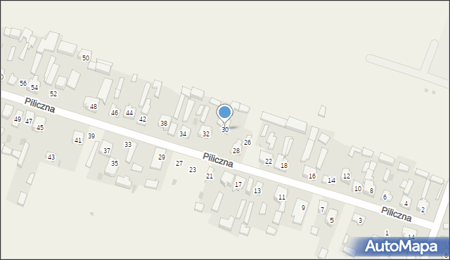 Smardzewice, Piliczna, 30, mapa Smardzewice