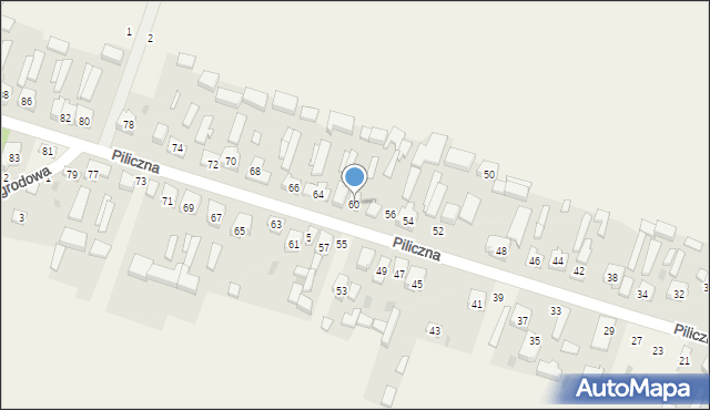 Smardzewice, Piliczna, 60, mapa Smardzewice