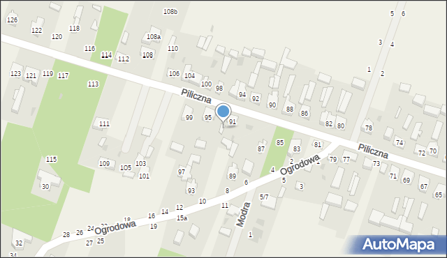 Smardzewice, Piliczna, 93a, mapa Smardzewice