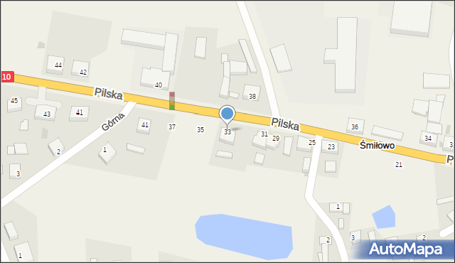 Śmiłowo, Pilska, 33, mapa Śmiłowo