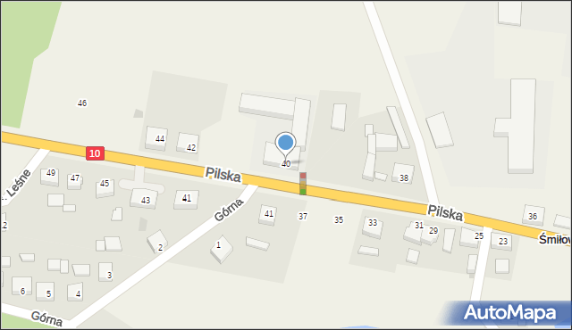 Śmiłowo, Pilska, 40, mapa Śmiłowo