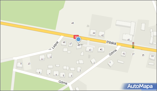 Śmiłowo, Pilska, 45, mapa Śmiłowo