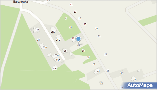 Sobienie-Jeziory, Piaskowa, 14, mapa Sobienie-Jeziory