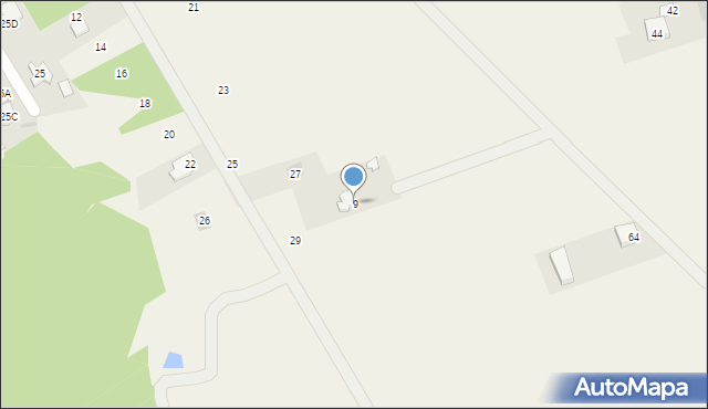 Sobienie-Jeziory, Piaskowa, 9, mapa Sobienie-Jeziory