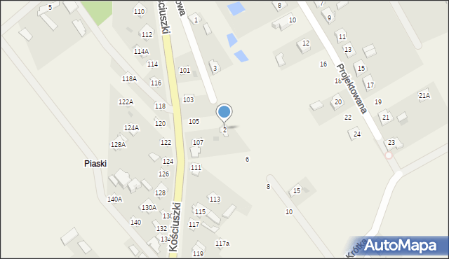 Sobolew, Piaskowa, 2, mapa Sobolew