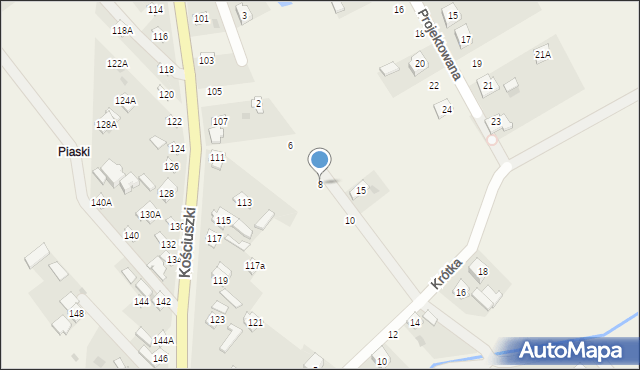 Sobolew, Piaskowa, 8, mapa Sobolew