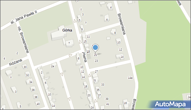 Sobótka, Piwna, 21, mapa Sobótka