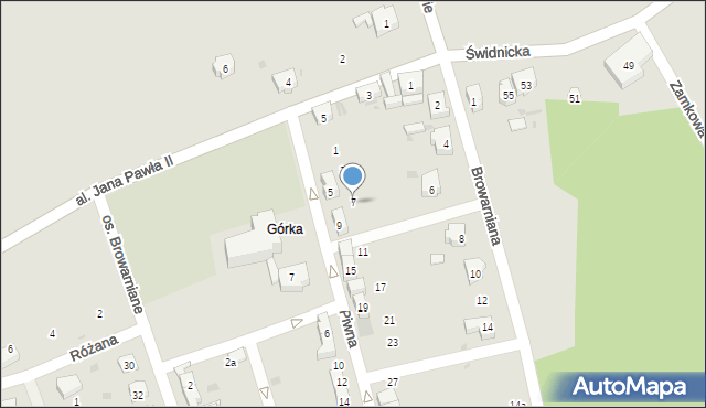 Sobótka, Piwna, 7, mapa Sobótka