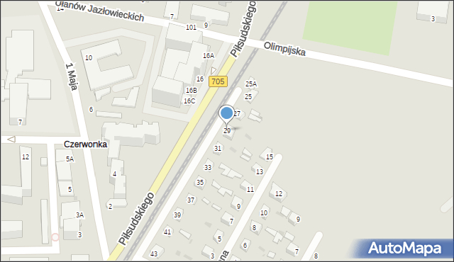 Sochaczew, Piłsudskiego Józefa, marsz., 29, mapa Sochaczew