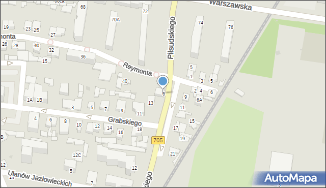 Sochaczew, Piłsudskiego Józefa, marsz., 6, mapa Sochaczew