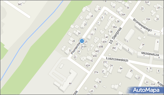 Sochaczew, Pionierów, 17, mapa Sochaczew