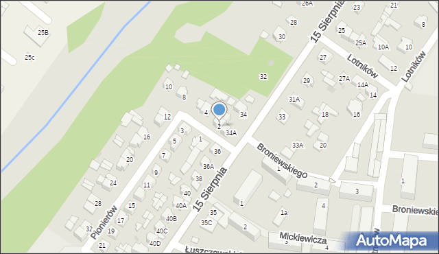 Sochaczew, Pionierów, 2, mapa Sochaczew