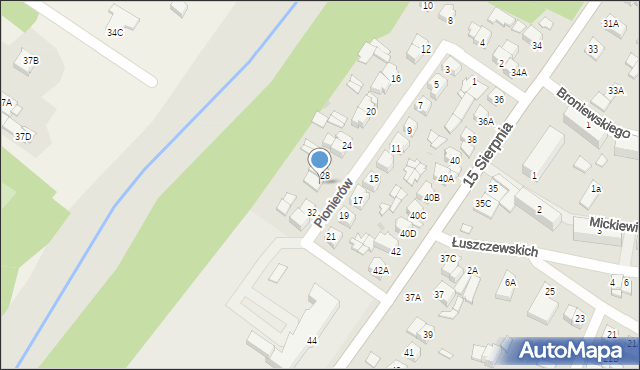 Sochaczew, Pionierów, 30, mapa Sochaczew