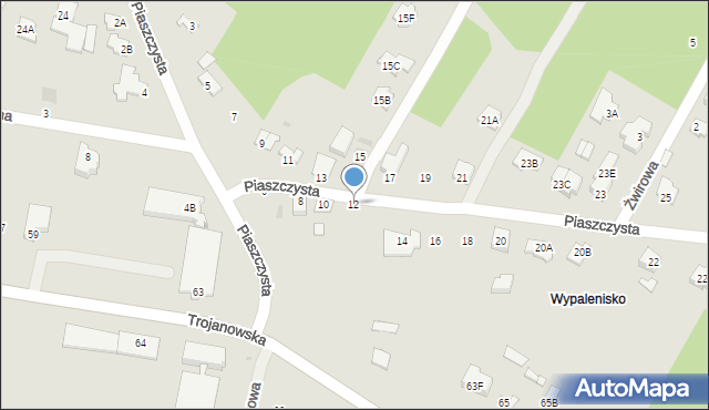 Sochaczew, Piaszczysta, 12, mapa Sochaczew