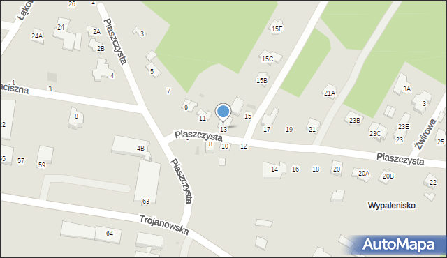 Sochaczew, Piaszczysta, 13, mapa Sochaczew