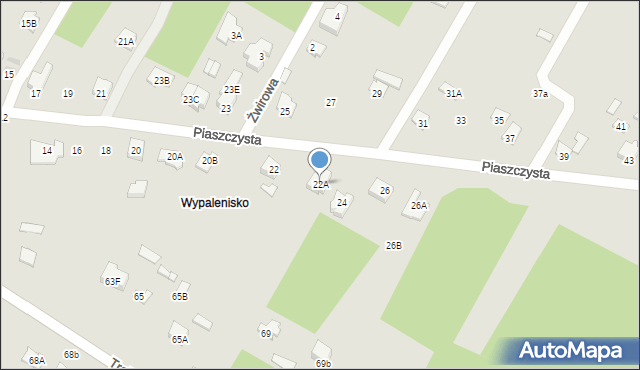 Sochaczew, Piaszczysta, 22A, mapa Sochaczew