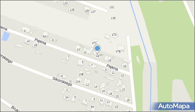 Sochaczew, Piękna, 14, mapa Sochaczew
