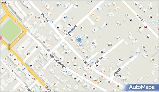 Sokołów Podlaski, Piękna, 33, mapa Sokołów Podlaski