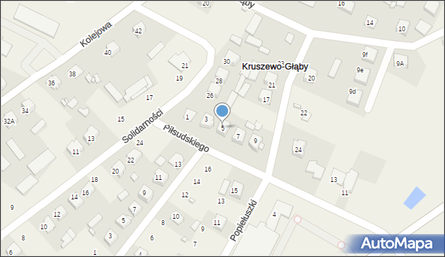 Sokoły, Piłsudskiego Józefa, marsz., 5, mapa Sokoły