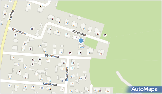 Solec Kujawski, Piaskowa, 17A, mapa Solec Kujawski