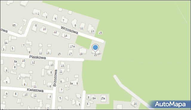 Solec Kujawski, Piaskowa, 21, mapa Solec Kujawski